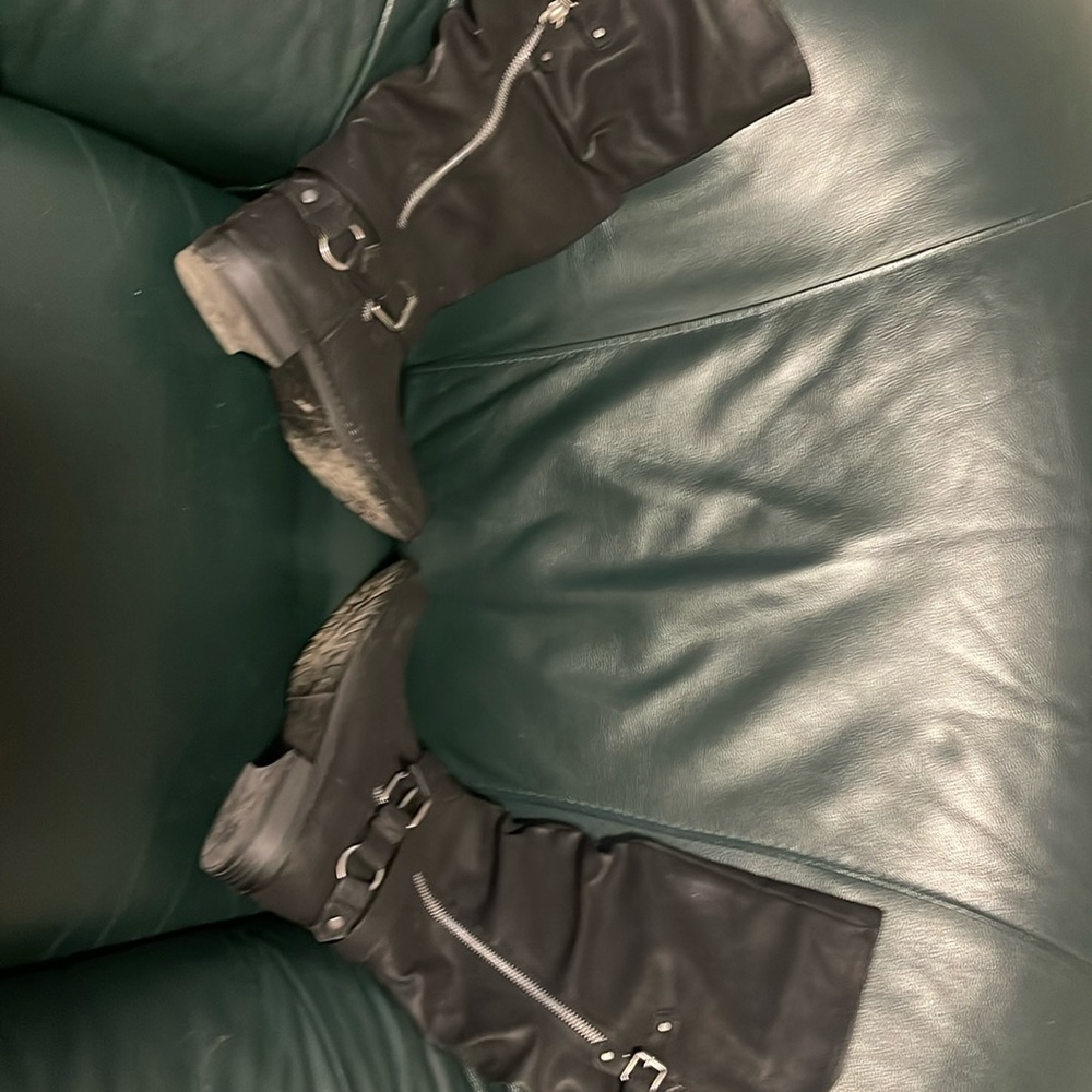 Black knee high boots